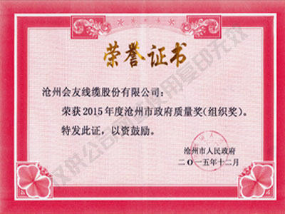安阳荣誉证书